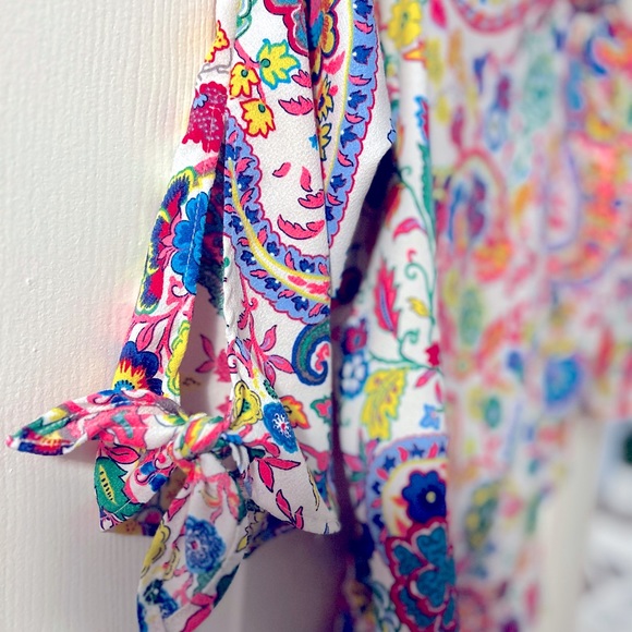 Glam off the shoulder floral paisley top small - Picture 8 of 10